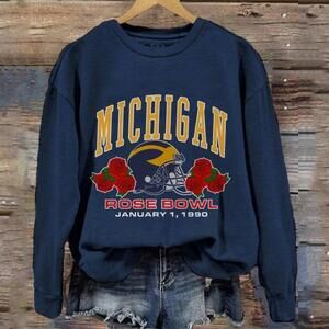 1990 Michigan Wolverines Rose Bowl Michigan Wolverines Sweatshirt